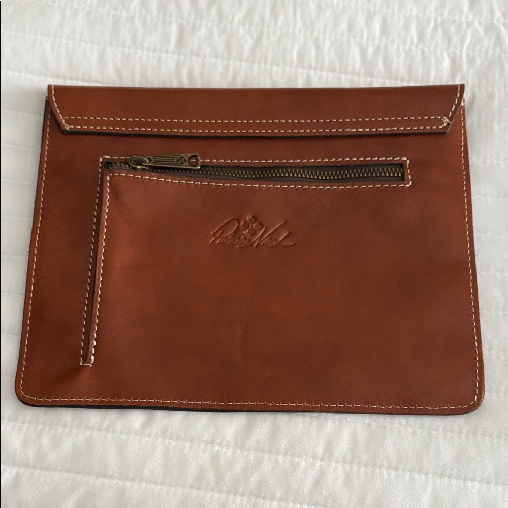 Patricia Nash Brown Leather Envelope Clutch - Picture 3 of 3